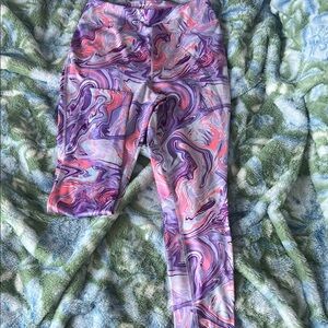 Purple and Pink Swirl Leggings for Activewear